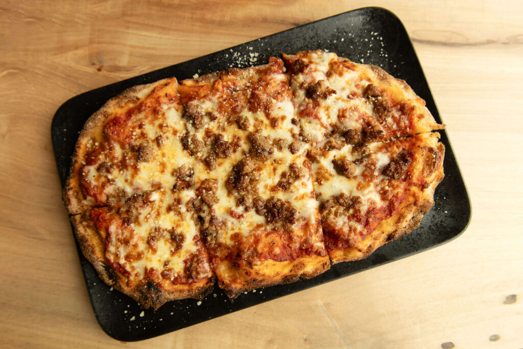 Sausage Flatbread Pizza - Just .99 during happy hour!