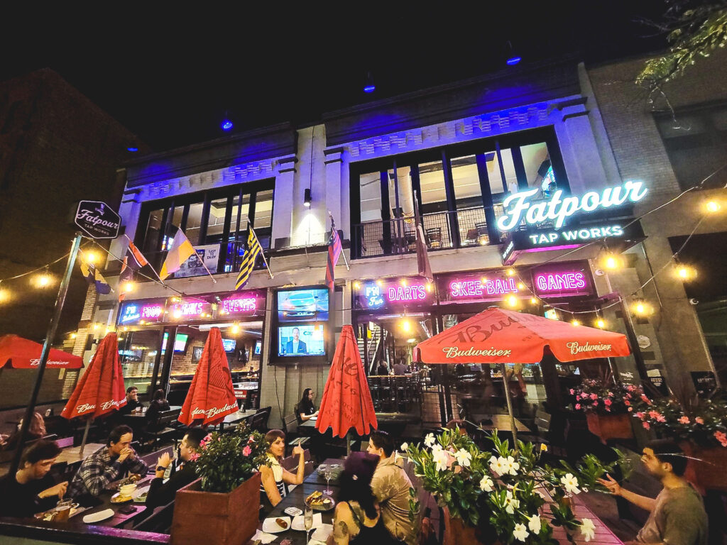 Outdoor patio space at Fatpour Wicker Park