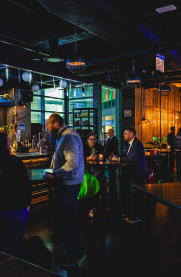 Second floor corporate event at Fatpour McCormick
