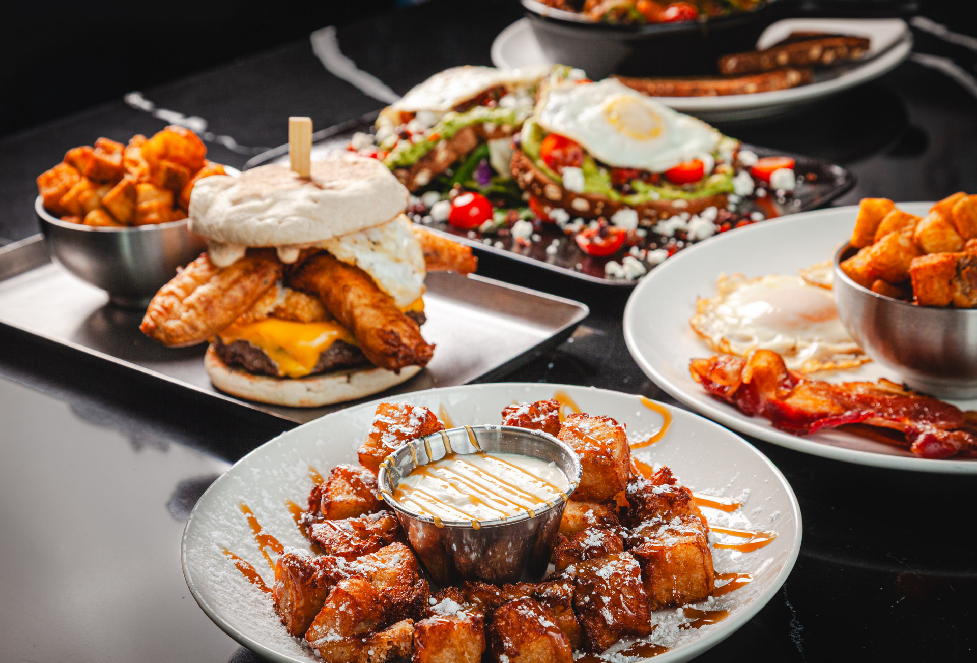 Brunch items at Fatpour Lincolnwood