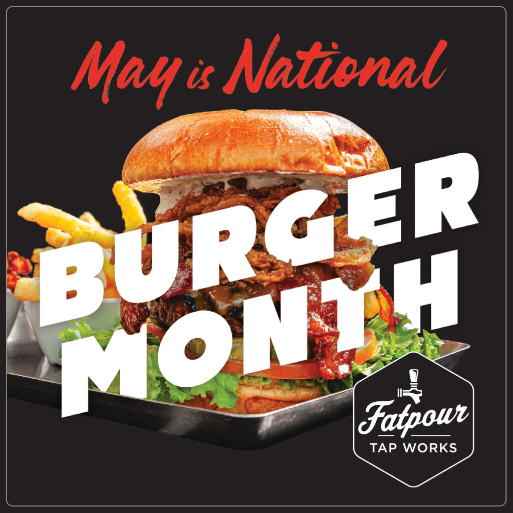 Fatpour Burger Month Calendar 2025 Slide 1 1200 x 1200