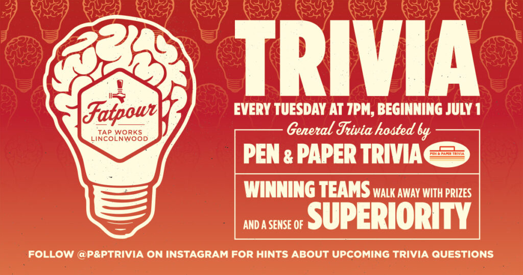 Trivia in Lincolnwood at Fatpour Tap Works