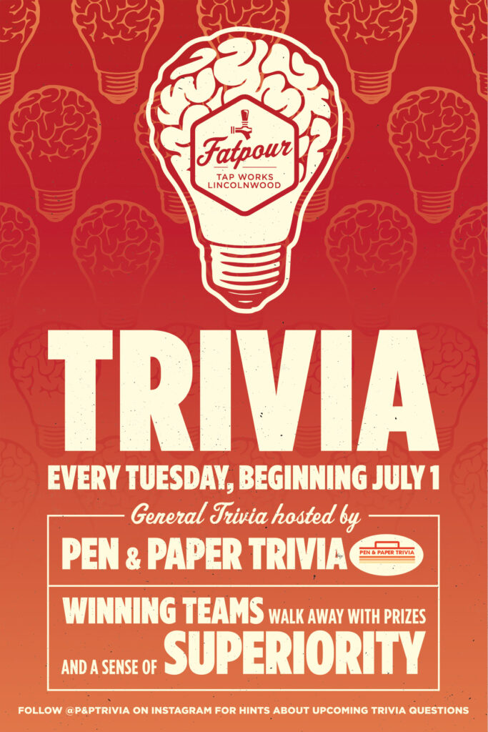 Trivia in Lincolnwood, Illinois at Fatpour Tap Works