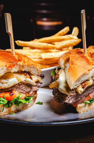 Steak Sandwich at Fatpour Tap Works near McCormick Place