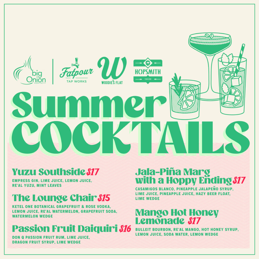 Summer Cocktail Menu