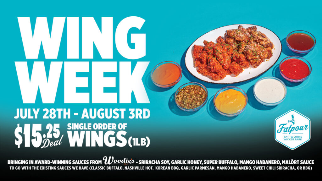 Wing Week at Fatpour Wicker Park for National Chicken WIng Day