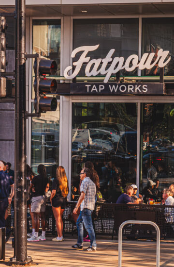 McCormick 19 Patio dining at Fatpour McCormick across from McCormick Place