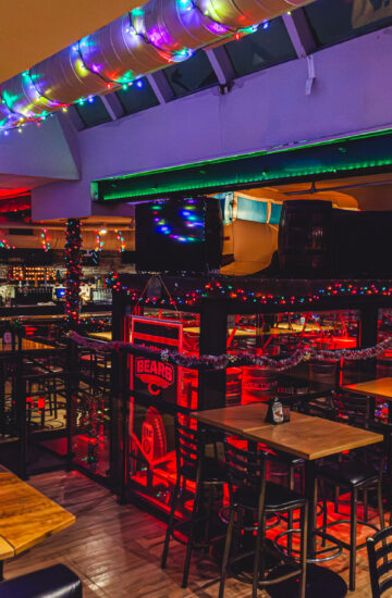 Second Floor event space at Fatpour Wicker Park for the holidays.