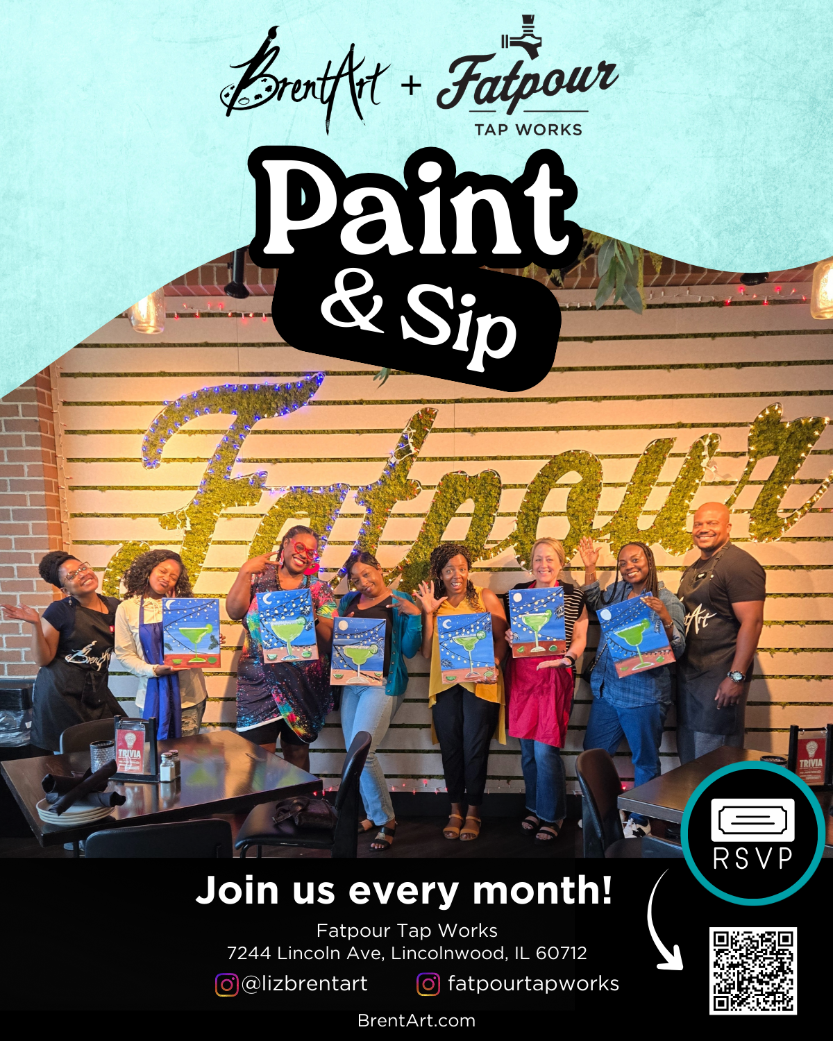 Paint & Sip Flyer BrentArt