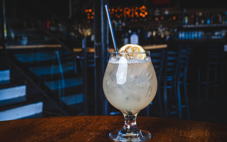 Chicago Kiss Spring & Summer Cocktail - Malört, ketel one grapefruit & rose, grapefruit juice, dry vermouth, lemon juice