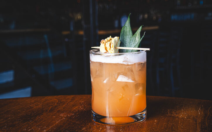 Smokey Da Bear Spring & Summer Cocktail - union mezcal, pineapple juice, aperol, lemon juice, simple syrup
